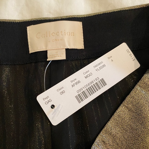 J. Crew Pleated Chiffon Lamé Midi Skirt - Picture 3 of 6